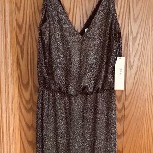 Women’s Dress Sz 8 Glittery Gold on Black gown